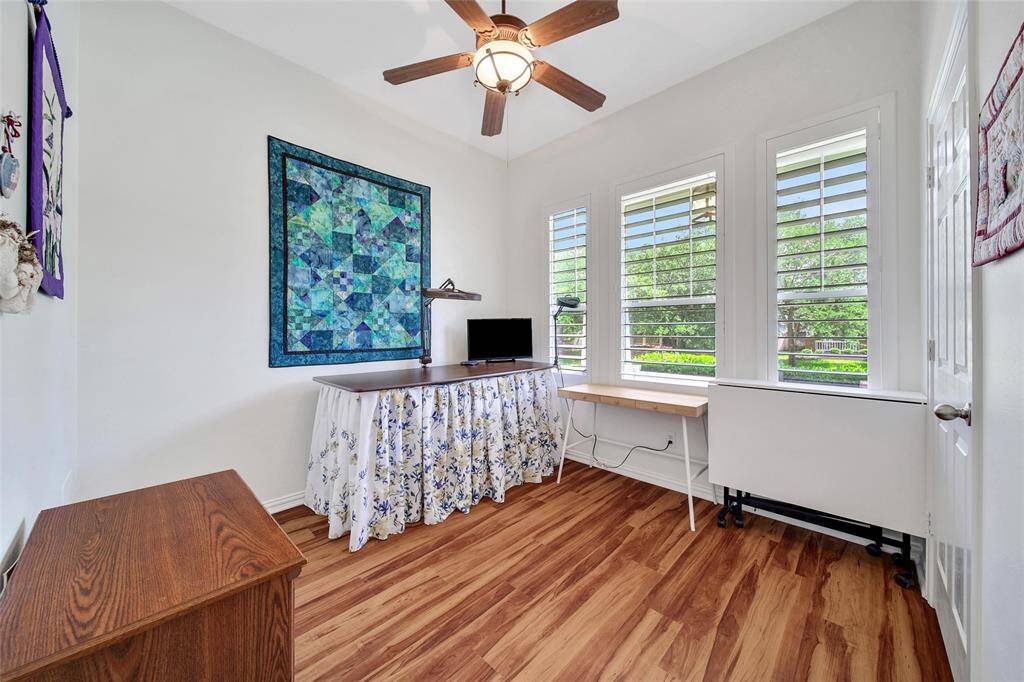 Third bedroom offers privacy and potential as a study.