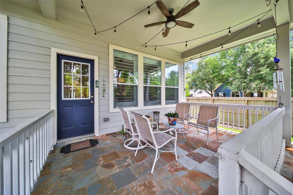 Covered patio extends your living space outdoors.