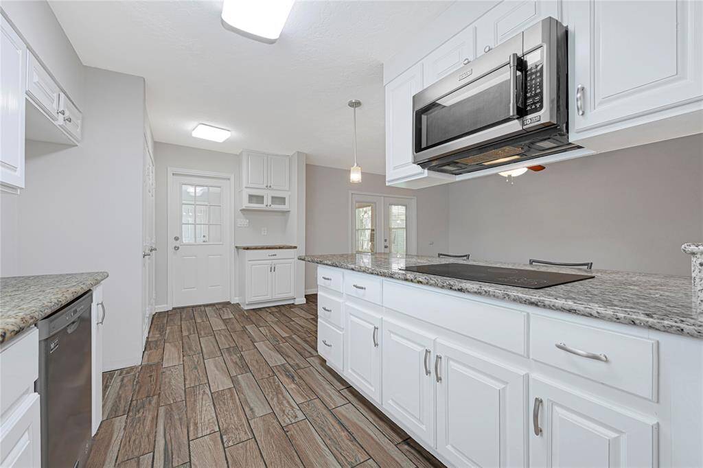 Kitchen with SS appliances