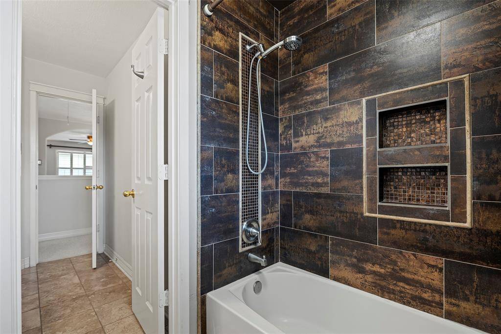 Another view of the updated bathroom upstairs.