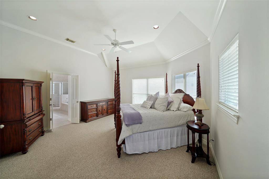 Another view of the master bedroom and the opening into the spa-like bathroom.