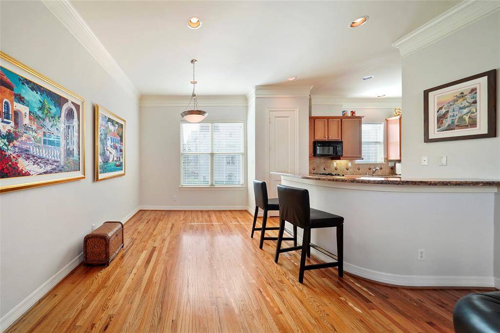 The dining area is directly off the kitchen.