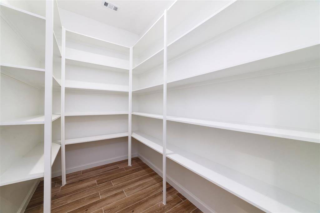 Large walk-in pantry just off the kitchen.