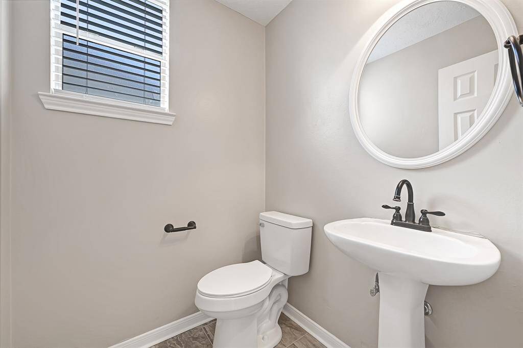 Half bathroom on first floor
