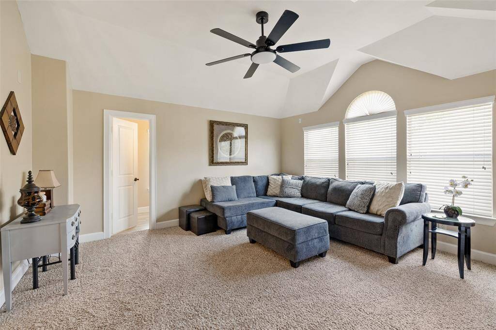 Do you need a weight room, craft room or just a place for the family to watch tv? This second floor game room is the perfect extra living space to fit your needs.
