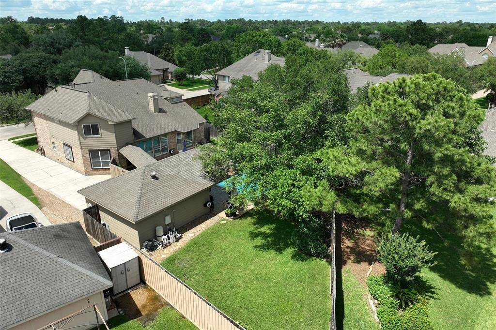 Elevated view of the back of the property.