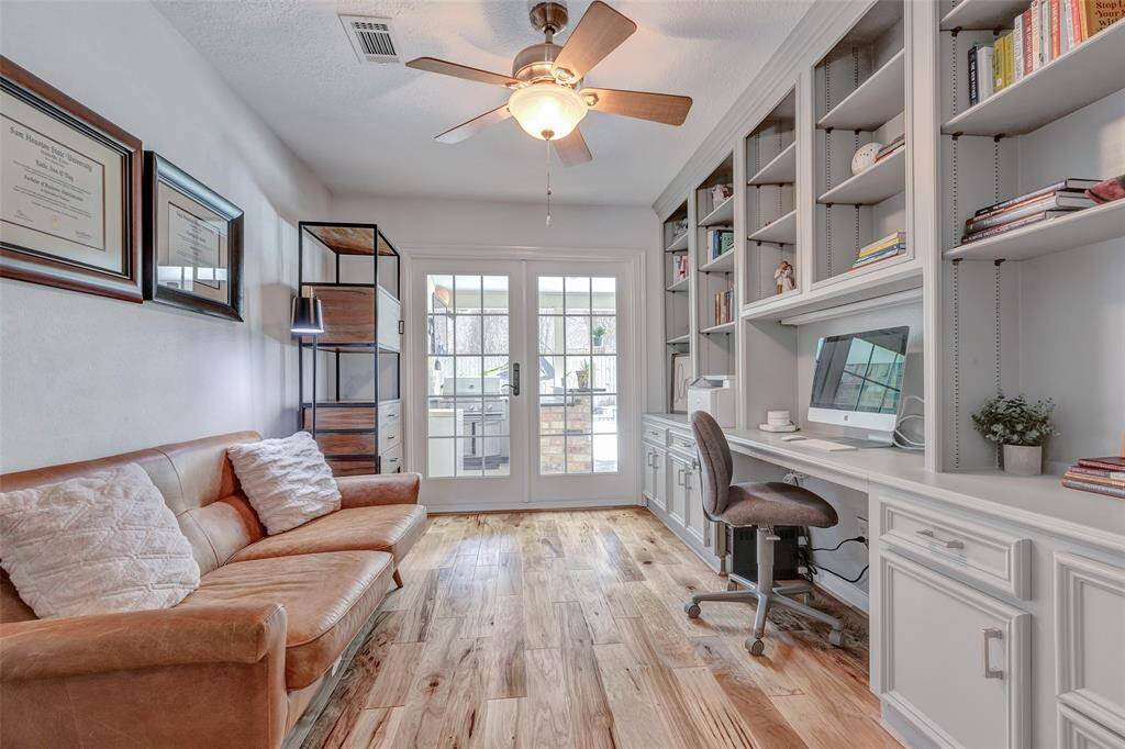 French doors to patio