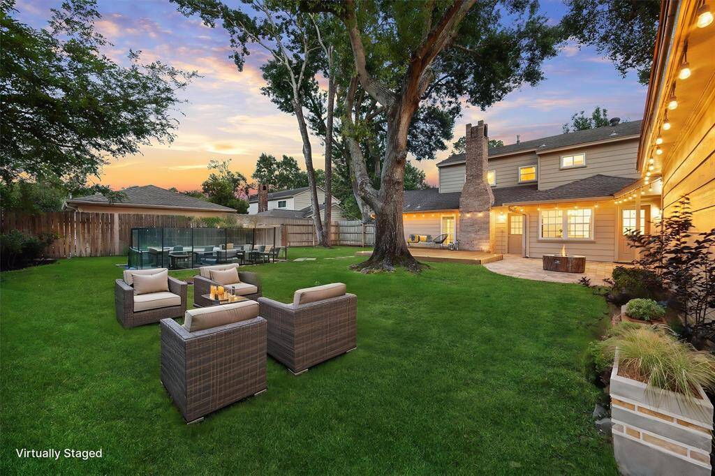 Virtual staging used to show potential layout.