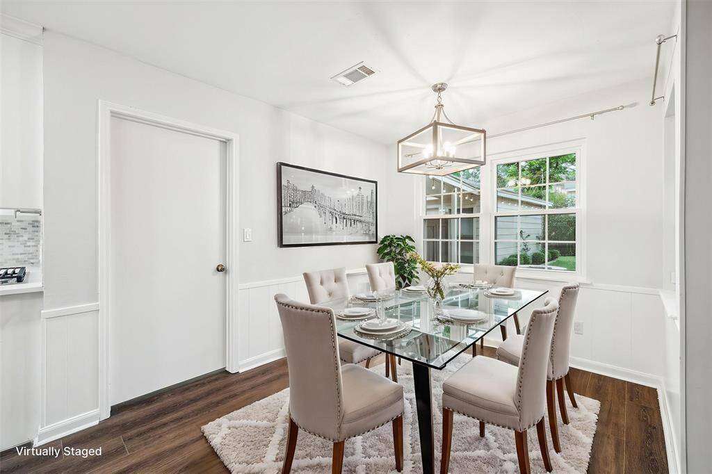 Virtual staging used to show potential layout.