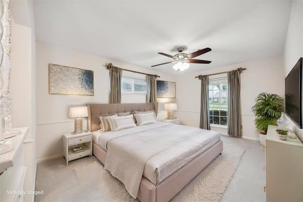 Virtual staging used to show potential layout.