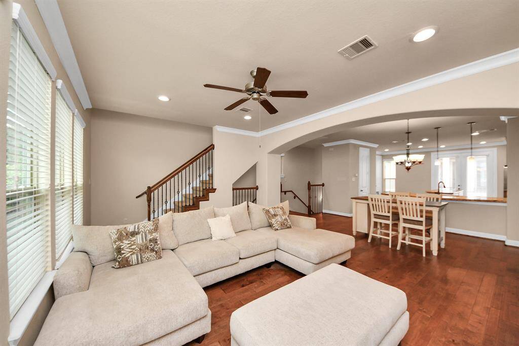 Living room area with all furniture included