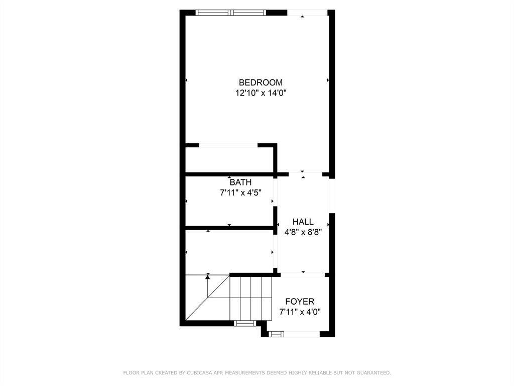 This floor plan offers a complete view of the 1st floor entry and 2nd floor living space.