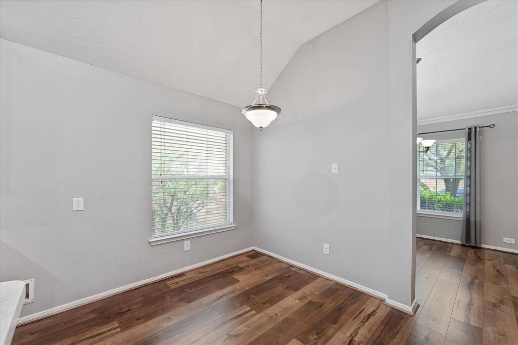 Breakfast nook located in the kitchen.