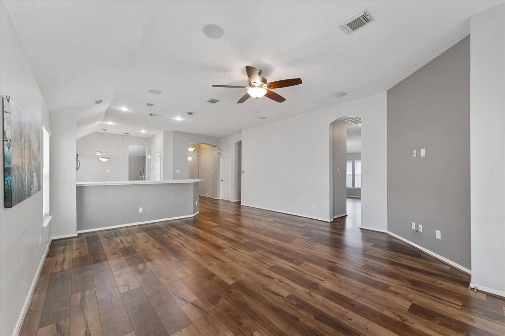 Speakers in the ceiling living area with make movie night even more fun!