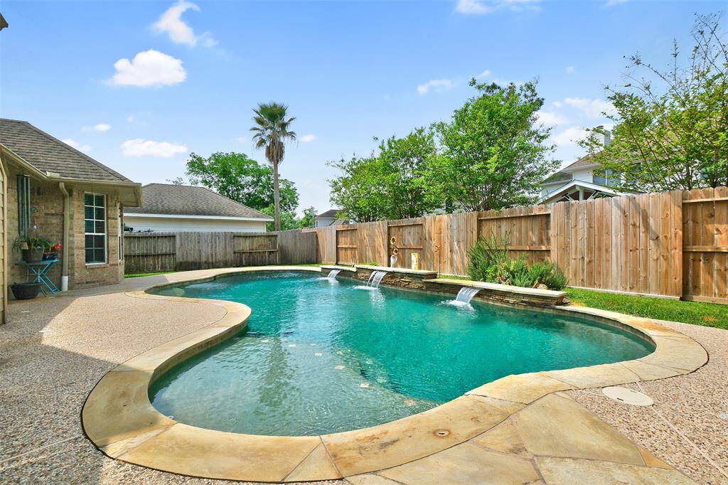 Ample areas around the pool for gathering and hanging out.