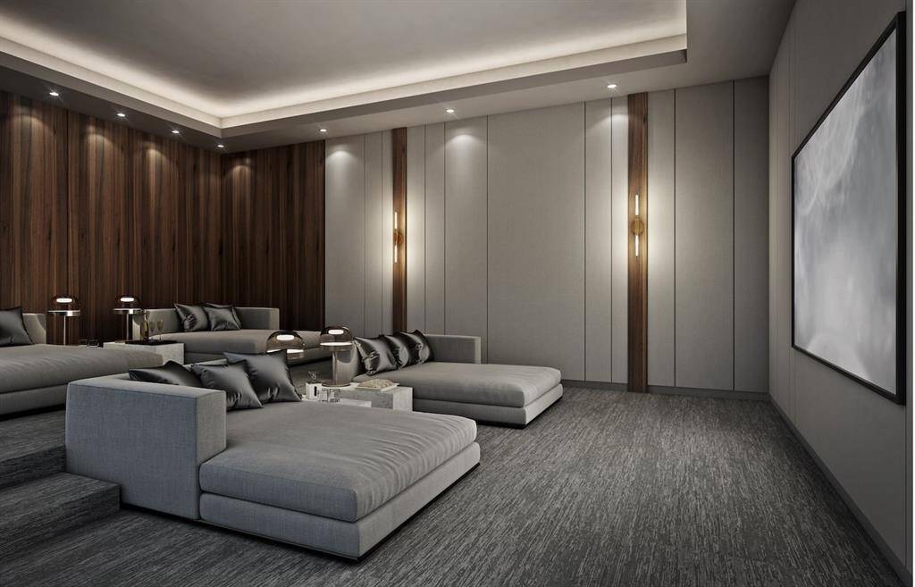 VIRTUAL PRESENTATION OF A RENDER PHOTO FOR ILLUSTRATION PURPOSES ONLY, NOT THE ACTUAL ROOM. Transform the movie room for your viewing experiences!!