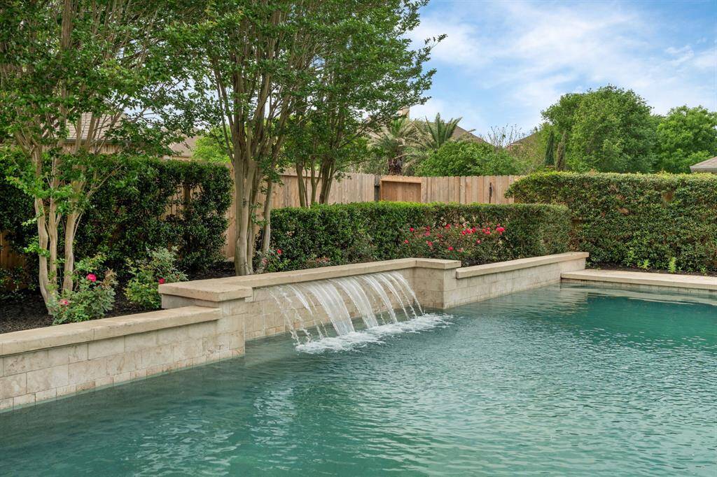 Beautiful pool waterfall