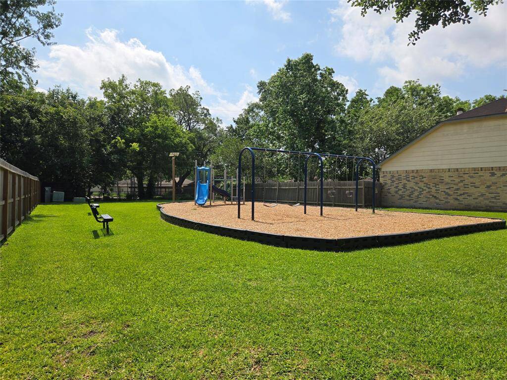 Neighborhood park at the end of the street.