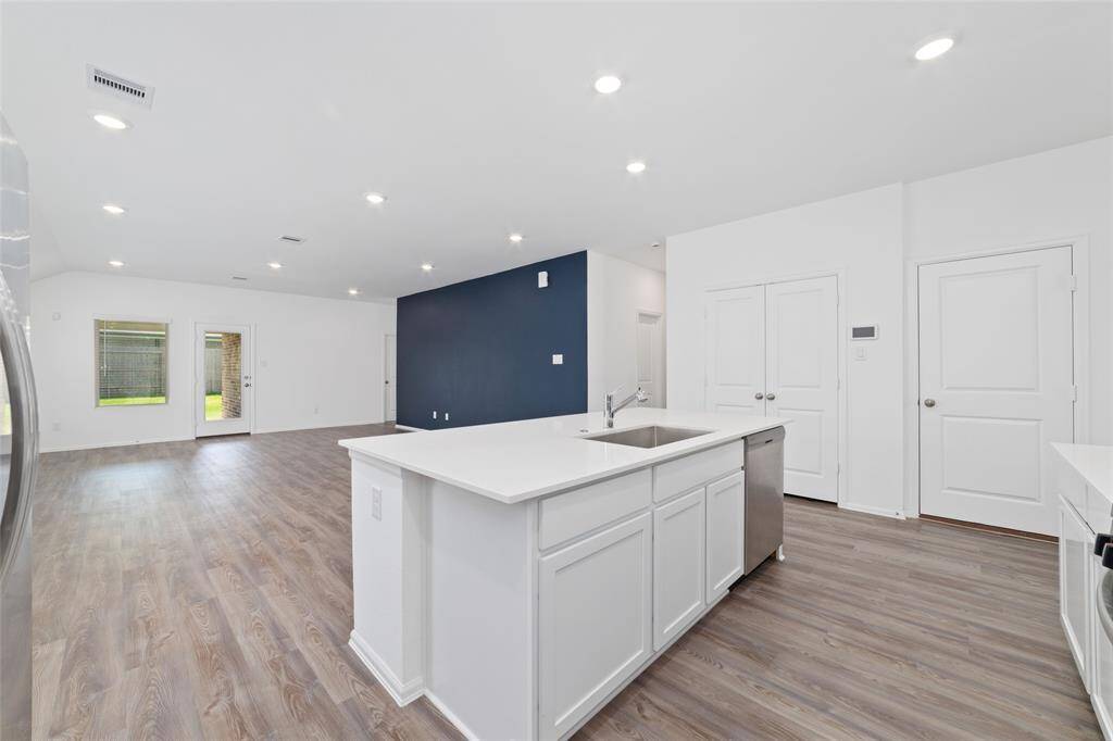 Open to the dining and living spaces!