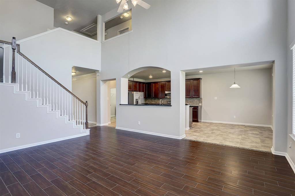 Living Room Open to Kitchen and Breakfast