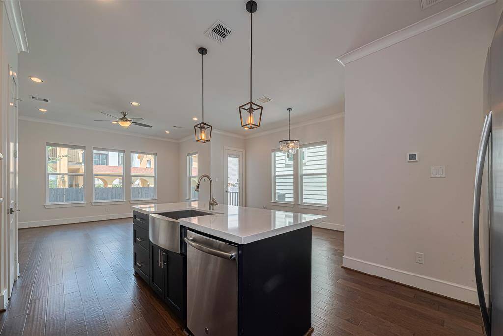 view from dining into family room