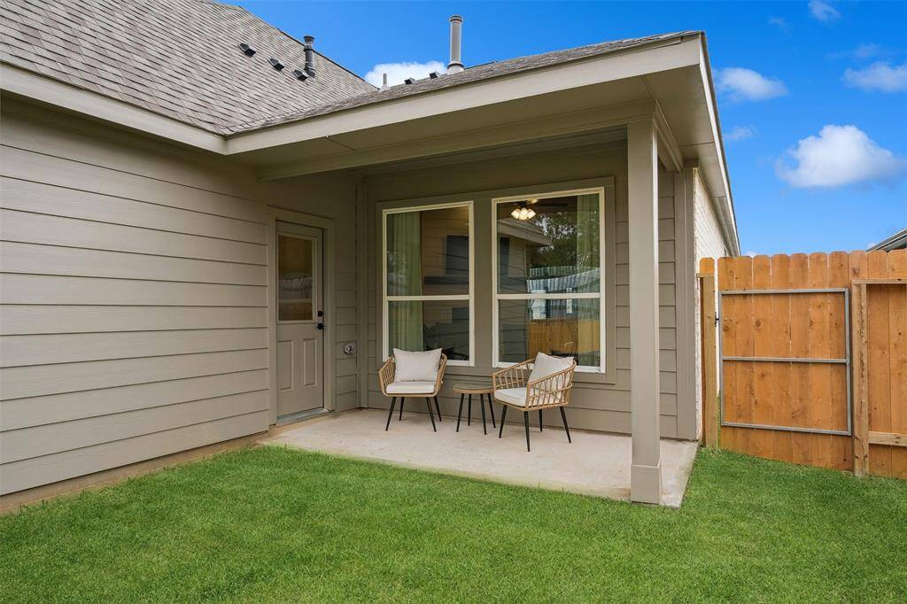 Relax and unwind on the comfortable covered patio