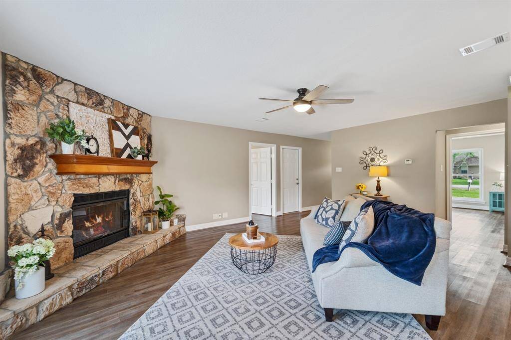Chic kitchen featuring a stylish island with bar seating for casual dining.