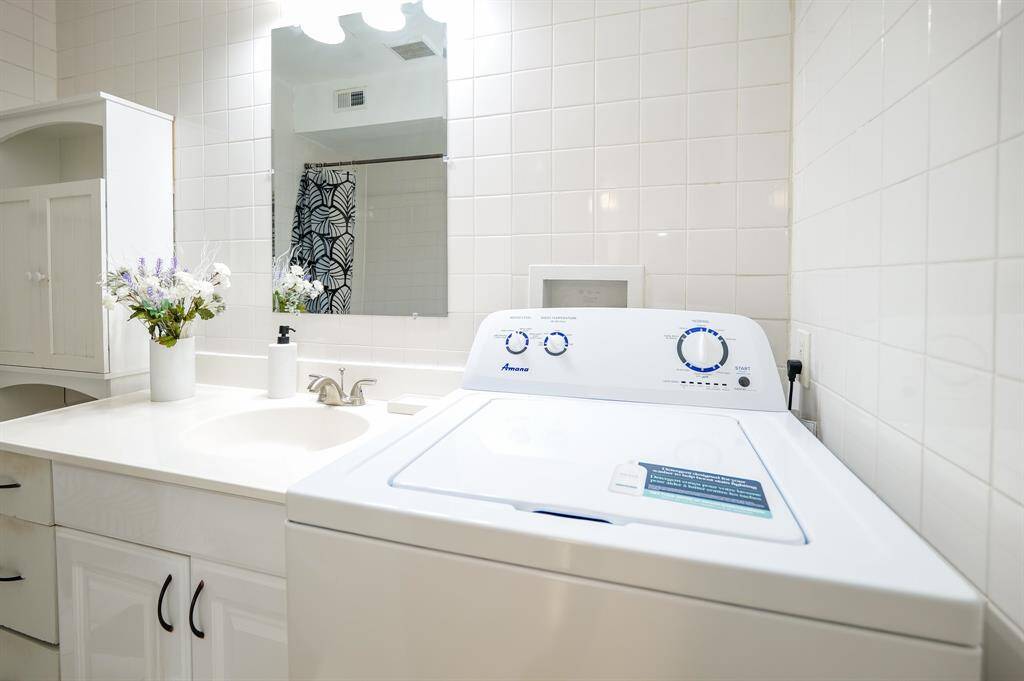 Washer machine included with the unit!