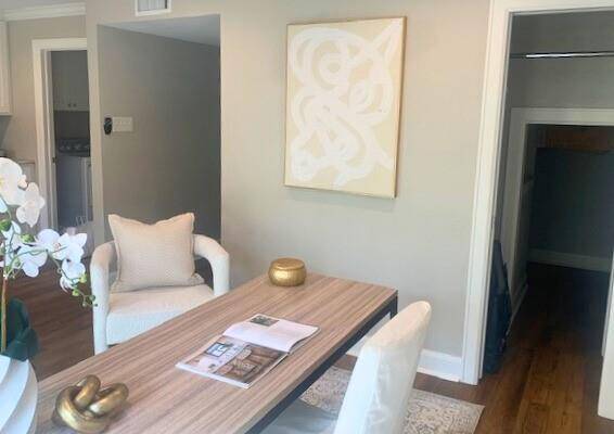 The back den can serve multiple purposes - note the huge under stair closet for storage!