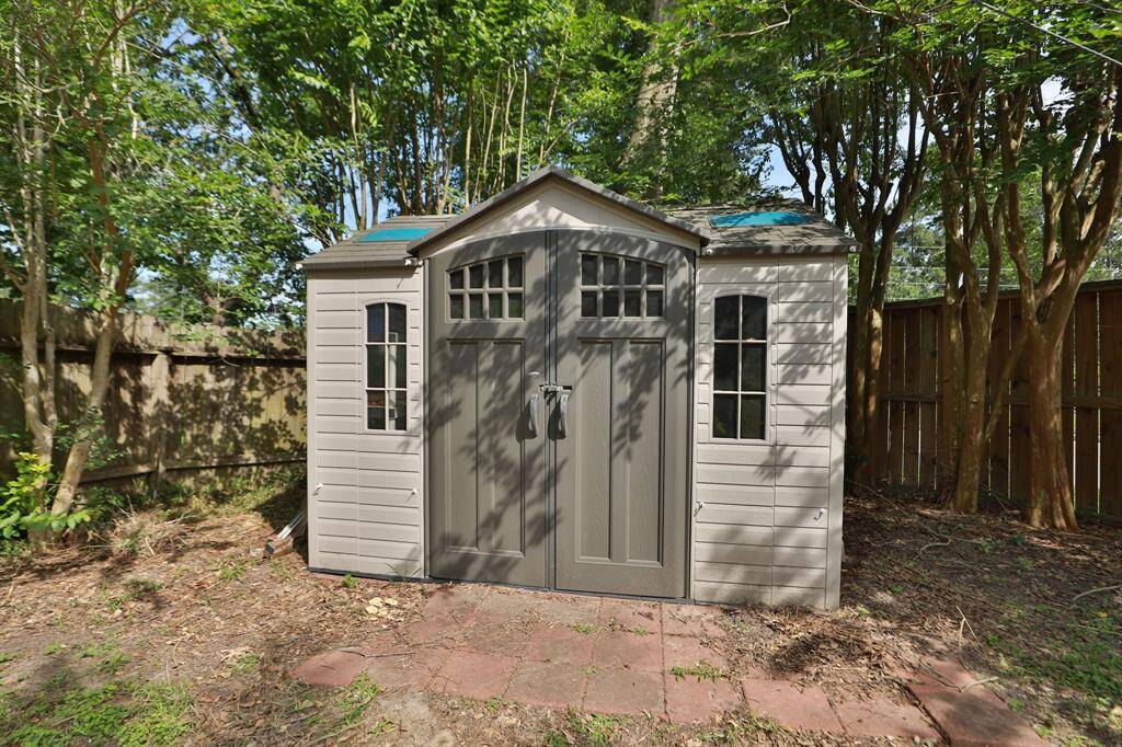 Storage shed.