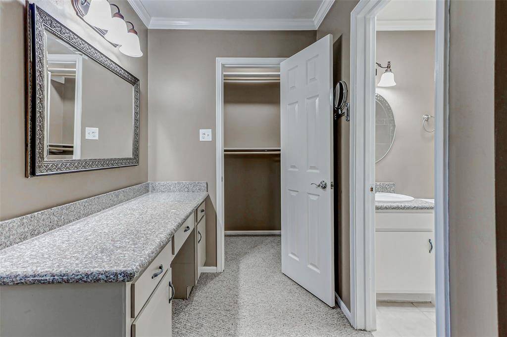 Vanity area in the primary bedroom.