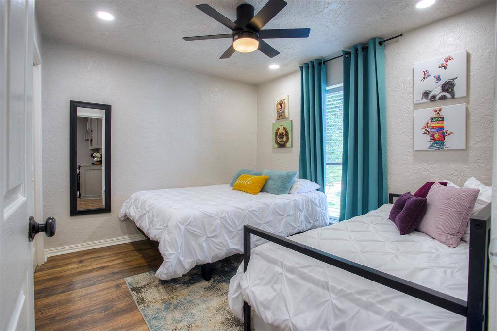 This spacious bedroom is perfect for guests.