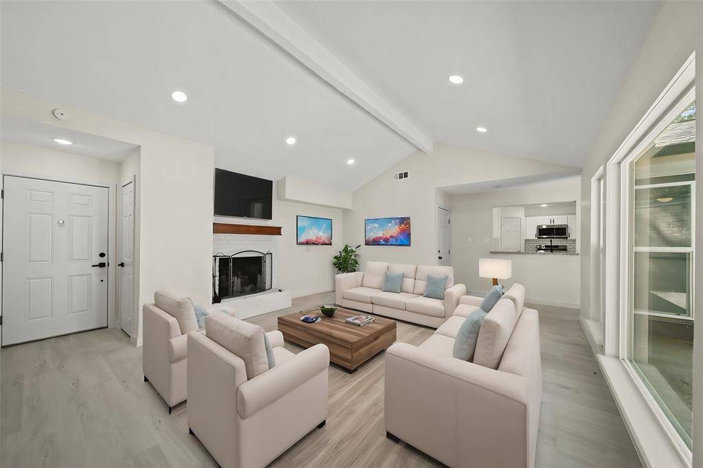 Virtually staged living room