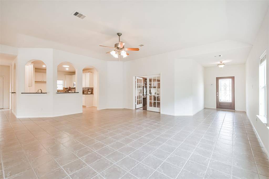 Open floorplan with enough privacy to work from home.