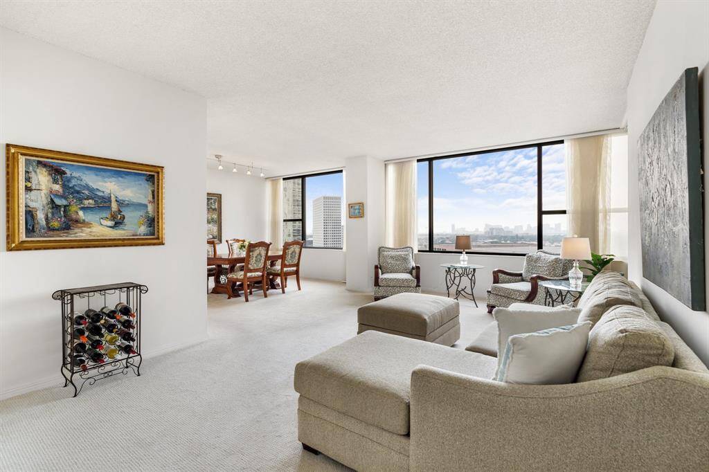 Spacious living and dining area.