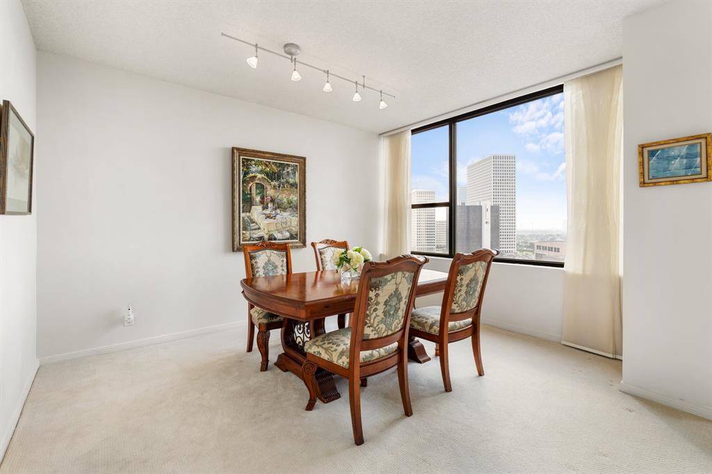 Spacious dining room.