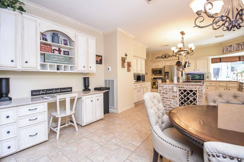 Updated kitchen with built in desk added