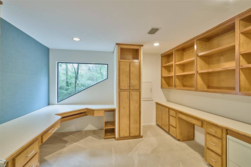 Plenty of storage in the study