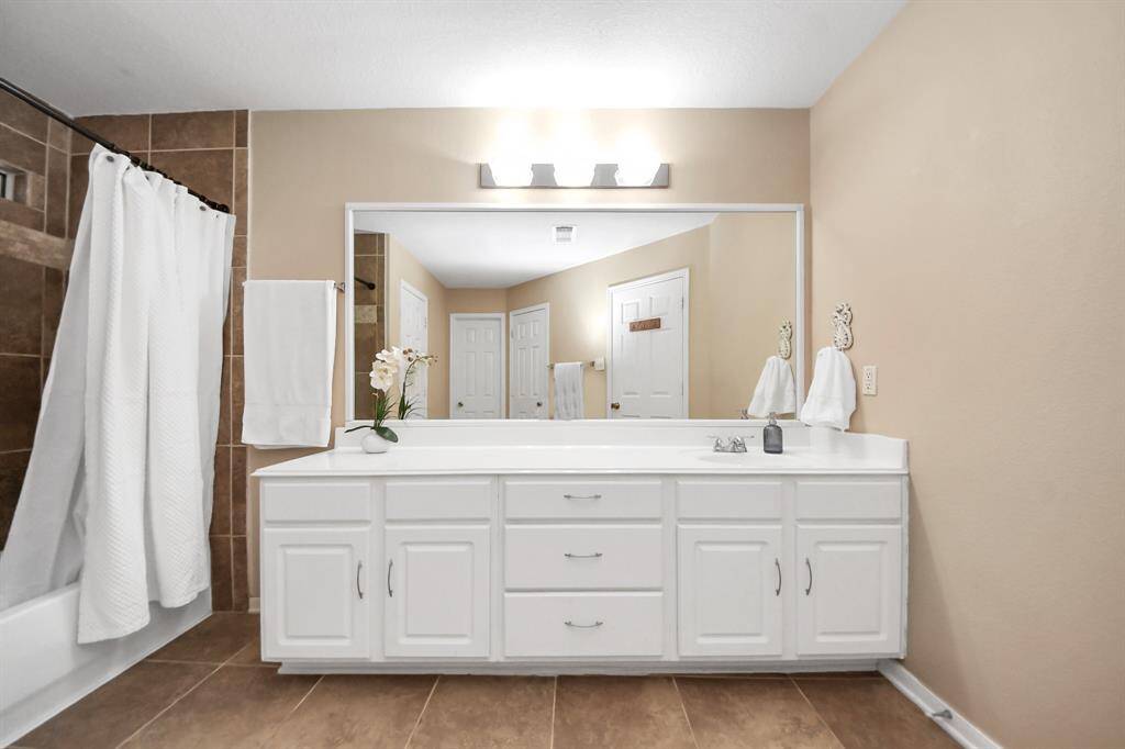 The expansive countertop space with plenty of room for daily essentials.