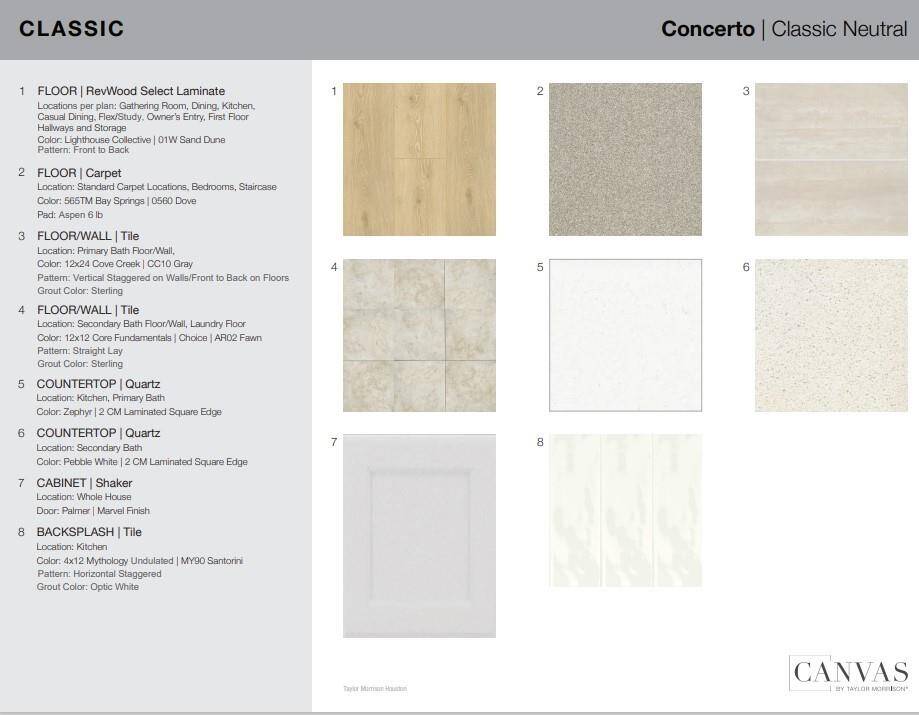 Design selections. Home is under construction, design selections are subject to change.