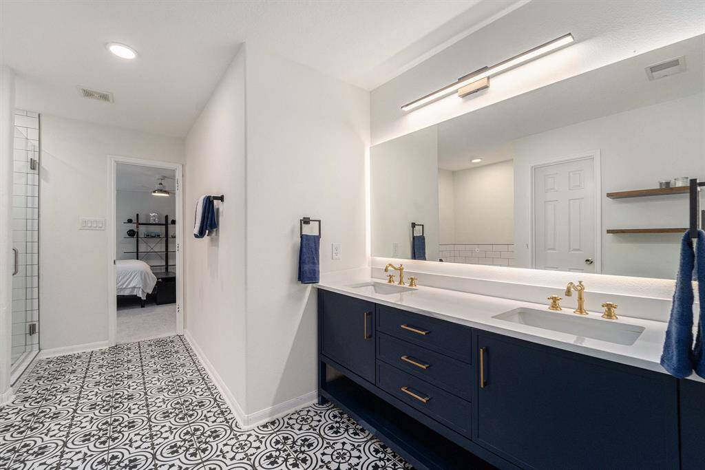 Updated Primary Bath with double sinks