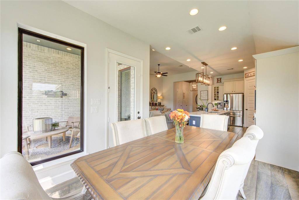 Another look at the open kitchen, dining, and living room design