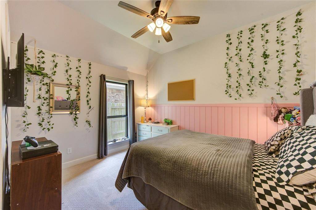 Bedroom #2 with shiplap accent