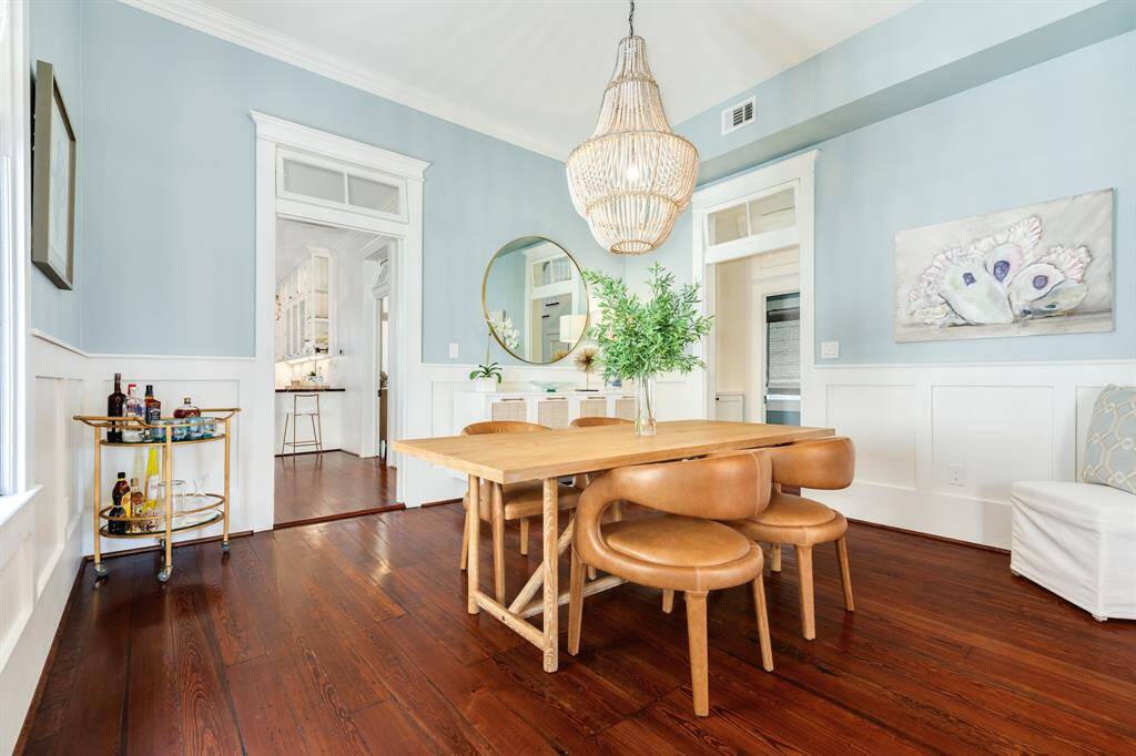 Dining Room with Original Wood Floors