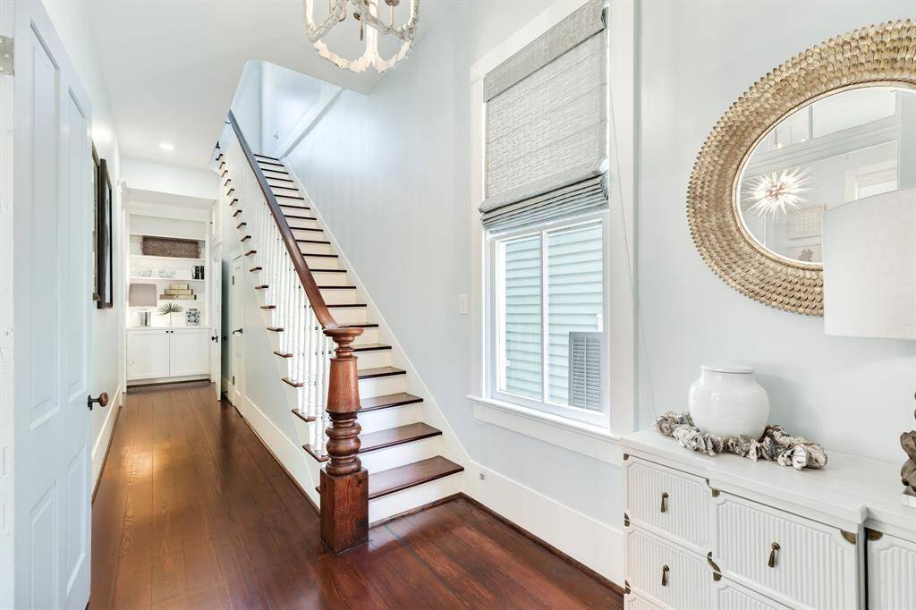 Original Staircase to the Bedrooms Upstairs One Bedroom On First Floor and 2 Bedrooms upstairs