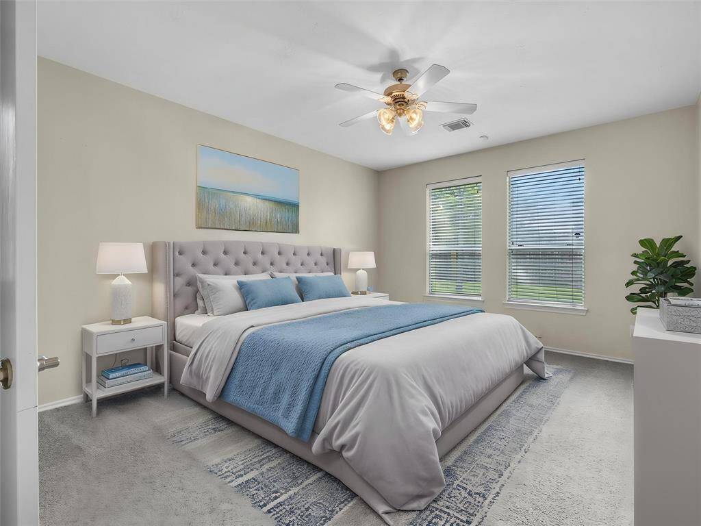 Virtually staged bedroom