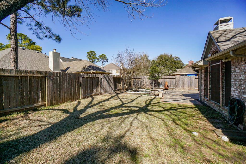 Spacious backyard suitable for many activities