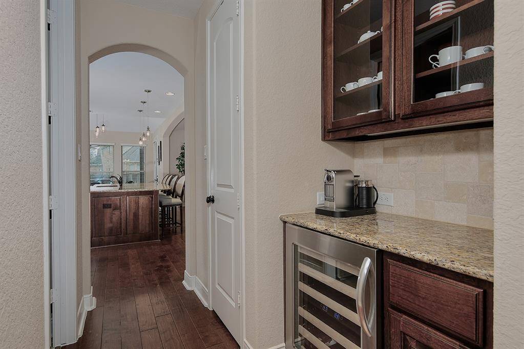Butler's Pantry with wine refrigerator