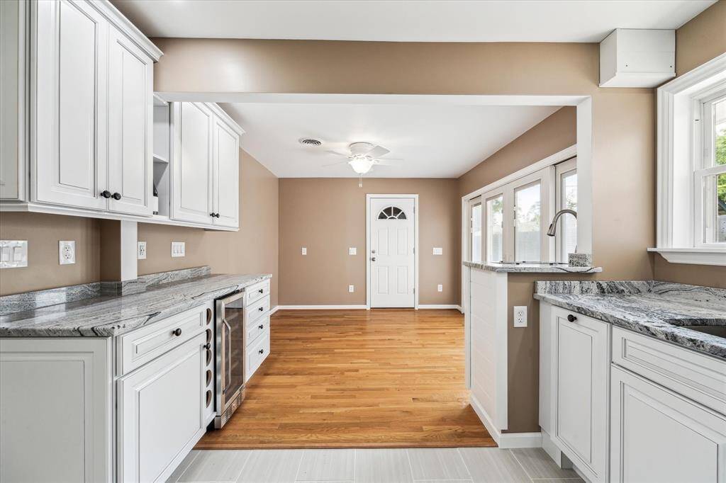 View of breakfast nook from kitchen.