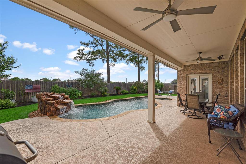 This is the perfect escape right at home.  Imagine your evening BBQs right here on your back porch.